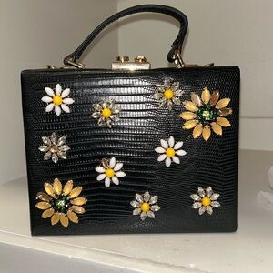 Black rhinestone bag.